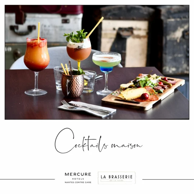 🍸 Pause cocktail au Mercure Nantes Centre Gare 🍸

Envie de savourer un moment de détente après une journée bien remplie ? Notre bar vous accueille dans une ambiance chic et cosy pour découvrir notre sélection de cocktails, classiques ou signatures.

Que vous soyez amateur de mojito, curieux de créations maison ou adepte de mocktails rafraîchissants, il y en a pour tous les goûts. Chaque verre est préparé avec soin par notre équipe, pour un moment aussi gourmand que convivial.

L’endroit parfait pour se retrouver, trinquer ou simplement apprécier l’instant ✨

https://www.hotel-mercure-nantes.com/
#hotelmercurenantes #hotel #mercure #nantes #restaurant #labrasserie
#MercureNantesCentreGare #CocktailTime #BarMercure #NantesByNight #Afterwork #mercuremoments 
(L'abus d'alcool est dangereux pour la santé, à consommer avec modération)